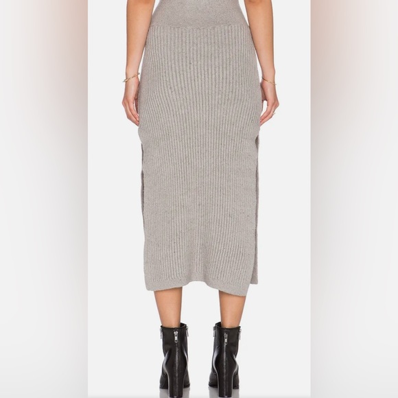 Free People Felix Rib Maxi Skirt in Light Grey XS - Picture 3 of 10